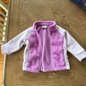 Columbia Pink and Light Pink Toddler Fleece Jacket